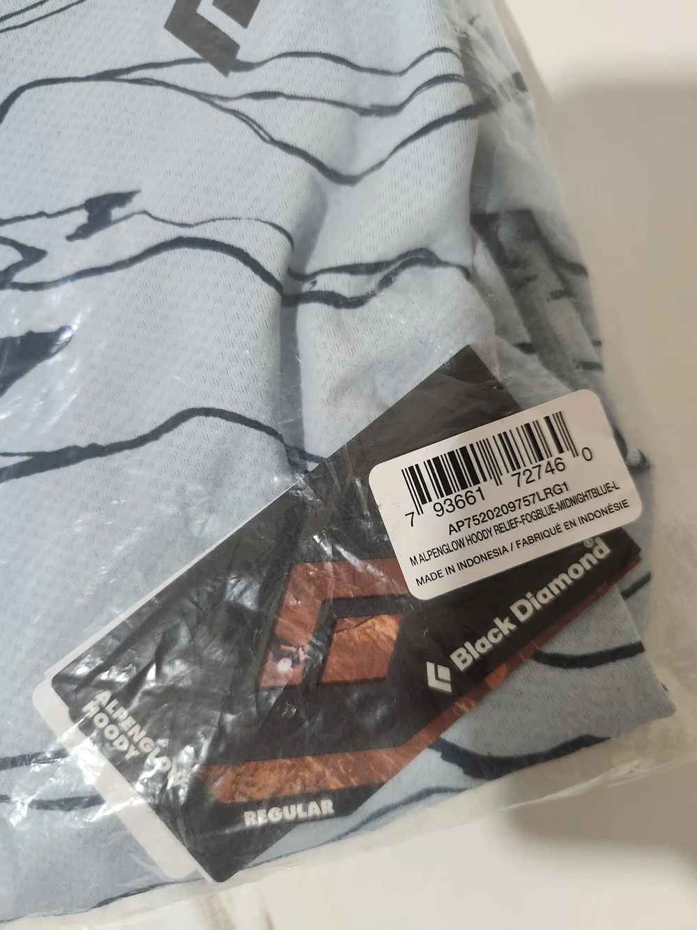 Black Diamond Alpenglow Hoody Regular -Relief-Fog Blue-Midnight Blue